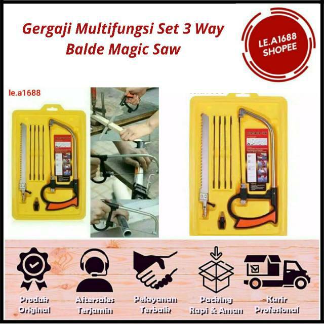 Gergaji Multifungsi set 3 way Balde Magic Saw Gergaji kayu