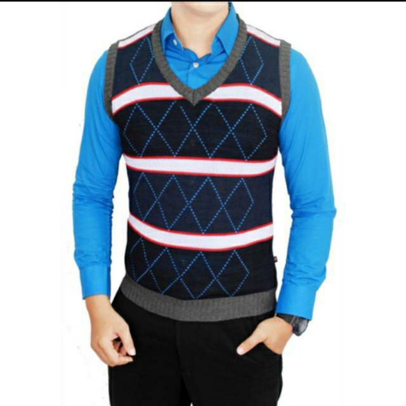 Rompi rajut import tebal pria