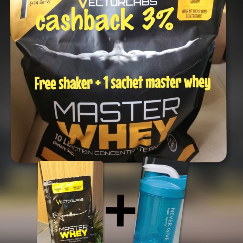 Vectorlabs master whey protein 10lbs BPOM 11lbs wpi whey protein isolate bonus shaker dan whey