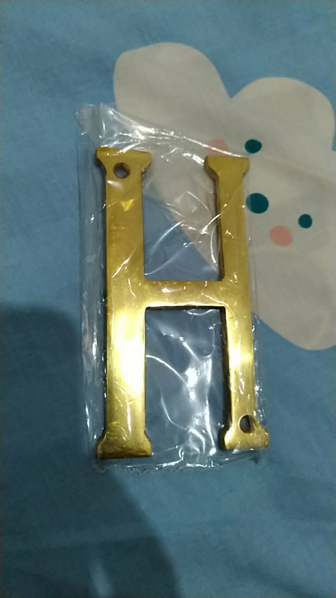 Nomor Rumah Kuningan H Tinggi 10 Cm Classic Antique Huruf H Angka Nomer Angka Huruf Rumah Dekorasi