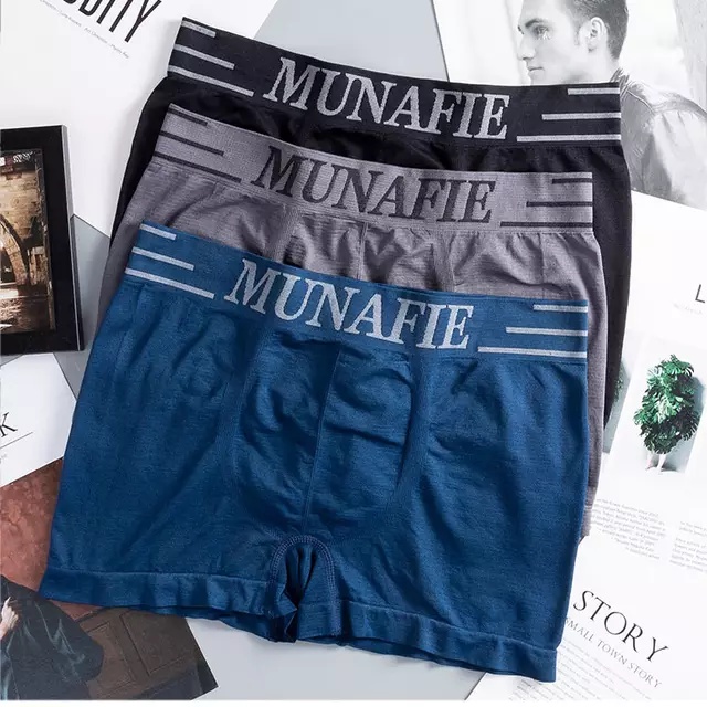 CELANA DALAM BOXER PRIA DEWASA POLOS MUNAFIE IMPORT MURAH material katun termurah menyerap kerungat