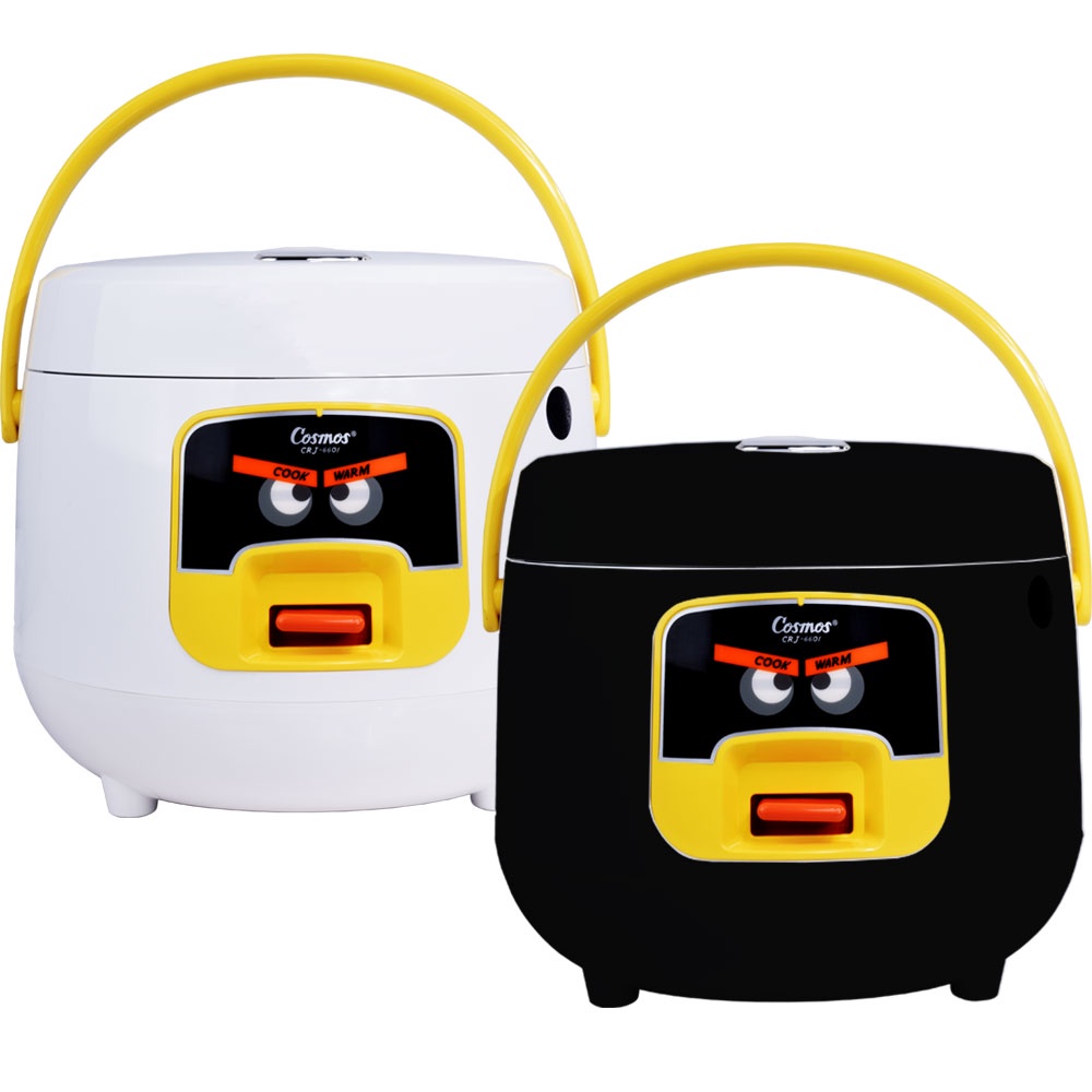 Magic Com Rice Cooker Cosmos Harmond Anti Gores 0.8 Liter  CRJ-6601 / CRJ6601 / CRJ 6601 B W Hitam Putih