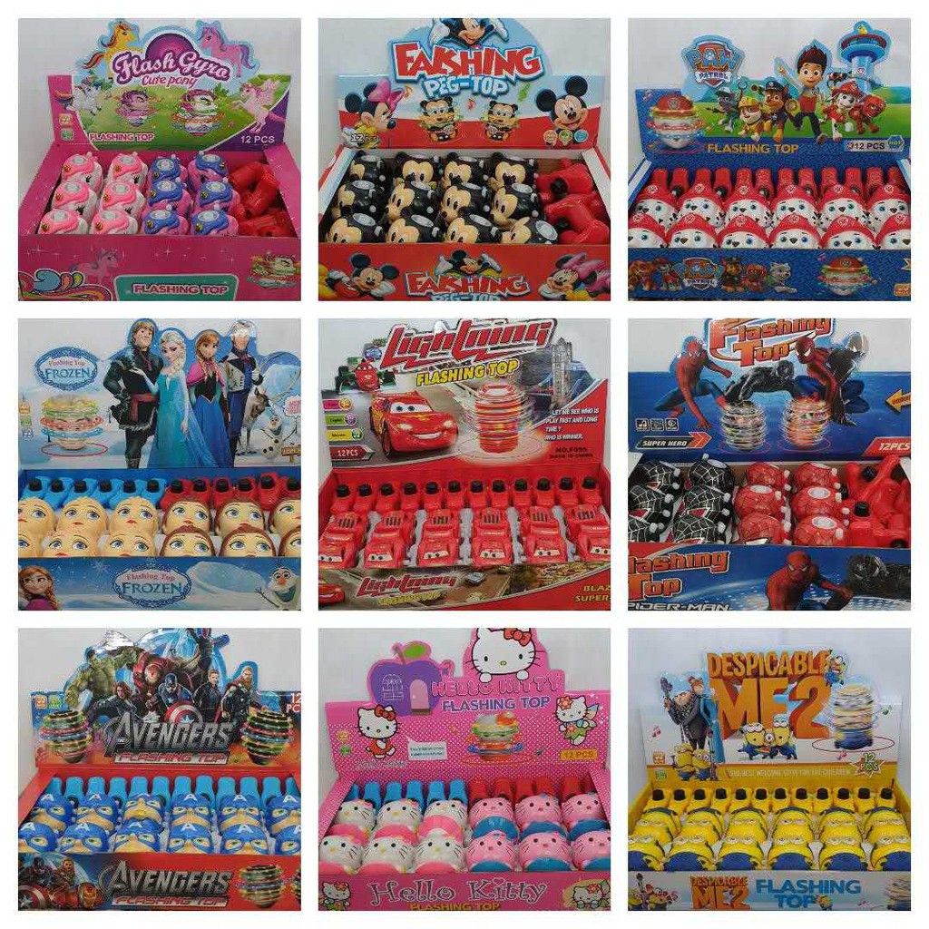 TRANDYTOYS Gasing Karakter/Gasing Karakter lampu&amp;musik
