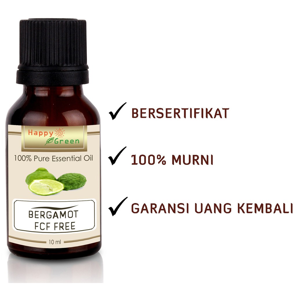 Happy Green 100% Pure Bergamot FCF Free Essential Oil Minyak Bergamot