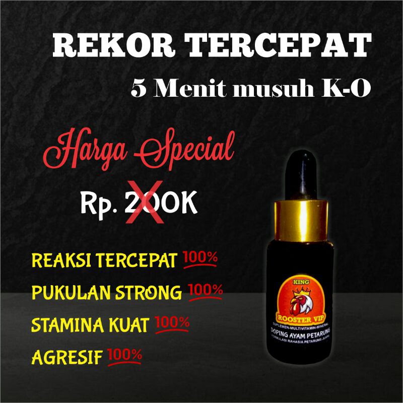 DOPING AYAM KING ROOSTER VIP/DOPING AYAM BANGKOK/DOPING AYAM JALU/DOPING AYAM UNDANGAN