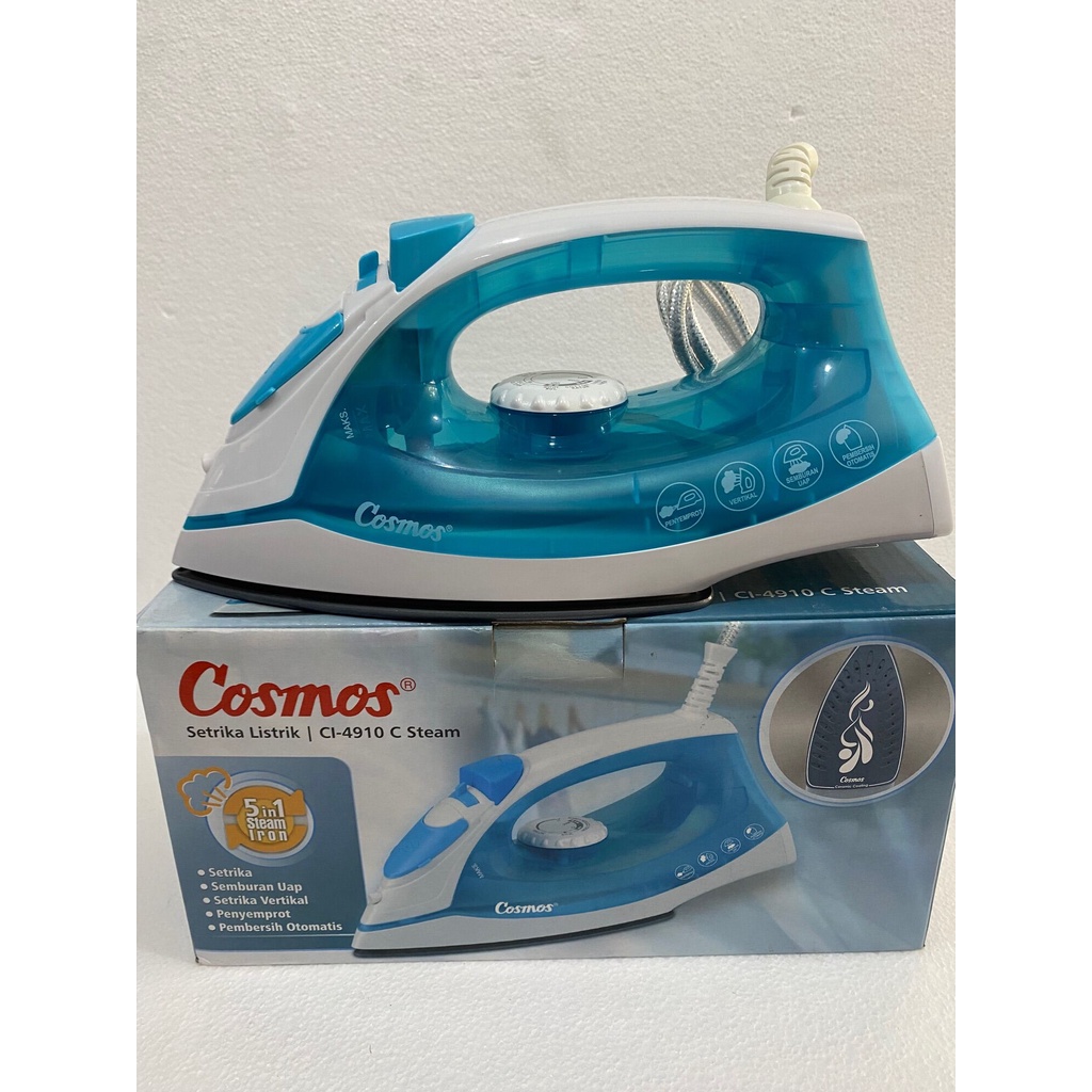 Setrika Uap Cosmos CI-4910 C Ceramic Coating CI 4910C Steam Iron Cosmos Ceramic Soleplate