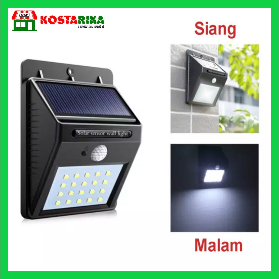 Solar Sensor Wall Light Atau Lampu Sensor Tenaga Surya LED Lampu Taman Dinding 8 20 25 dan 30 LED