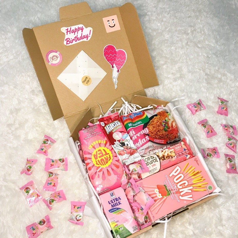 

[Pink] SNACK BOX BIRTHDAY GIFT GRADUATION GIFT BELLYSNACK.PWK