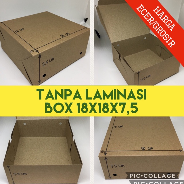 Box 18x18x7,5 (Tanpa Laminasi) B 04 NO PE