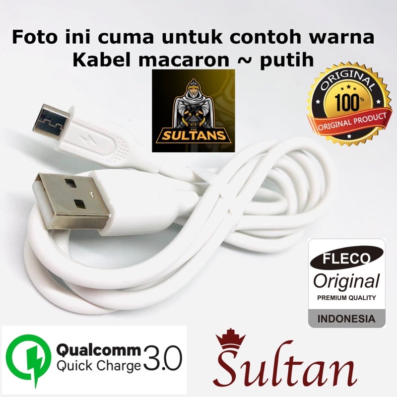 PROMO ~1TOPLES ISI 40PCS T123 T124 T125 KABEL DATA MAKARON FLECO ORIGINAL MICRO TYPE C ip8