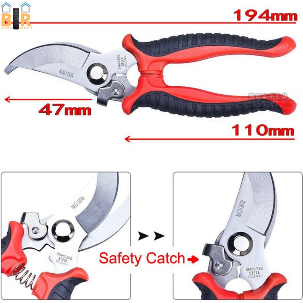 Gunting Dahan Multifungsi / Ranting / Tanaman / Pohon Stek Bonsai Taman Pruning Shear Scissors
