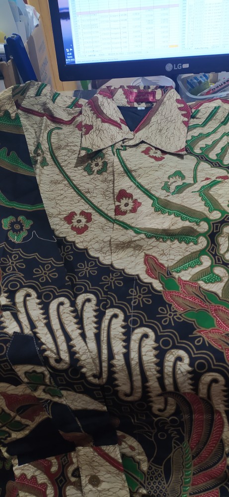 Batik Solo Parang Purbo Kemeja Pria Katun Cabut Sragenan Full Furing