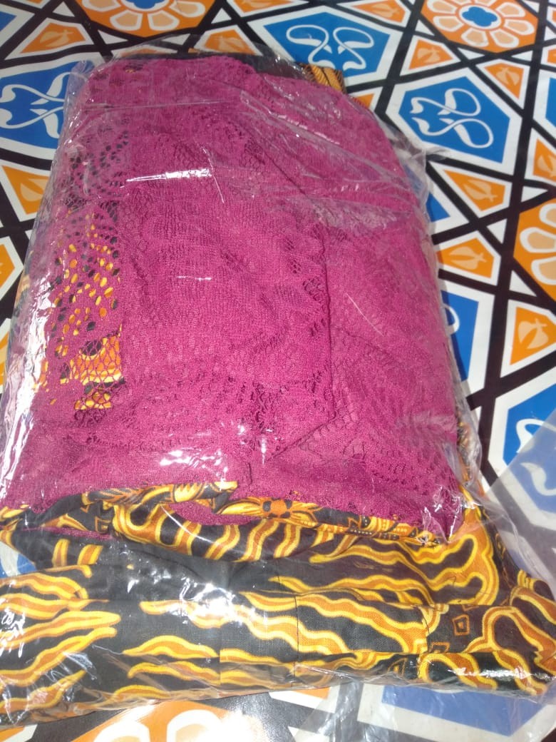 (ori 4 Varian Warna) Batik Couple Kartika 2595 Gamis Kebaya Modern Motif Kelabang Batiksumberurip