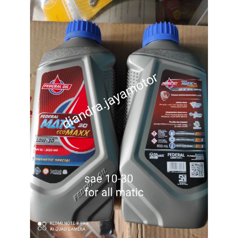 oli federal matic ecco maxx sae 10-30 for all matic