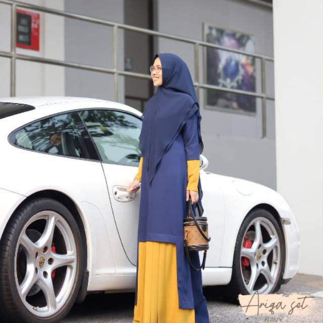 GAMIS ARIQA BY SHARAREA/gamis dewasa/pakaian muslim wanita/baju muslim/setelan muslim/khimar