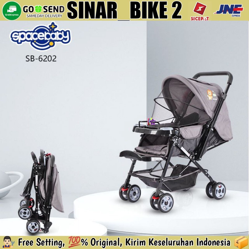 Baby Stroller Spacebaby SB-6202 Reversible Kereta Dorong Anak Bayi