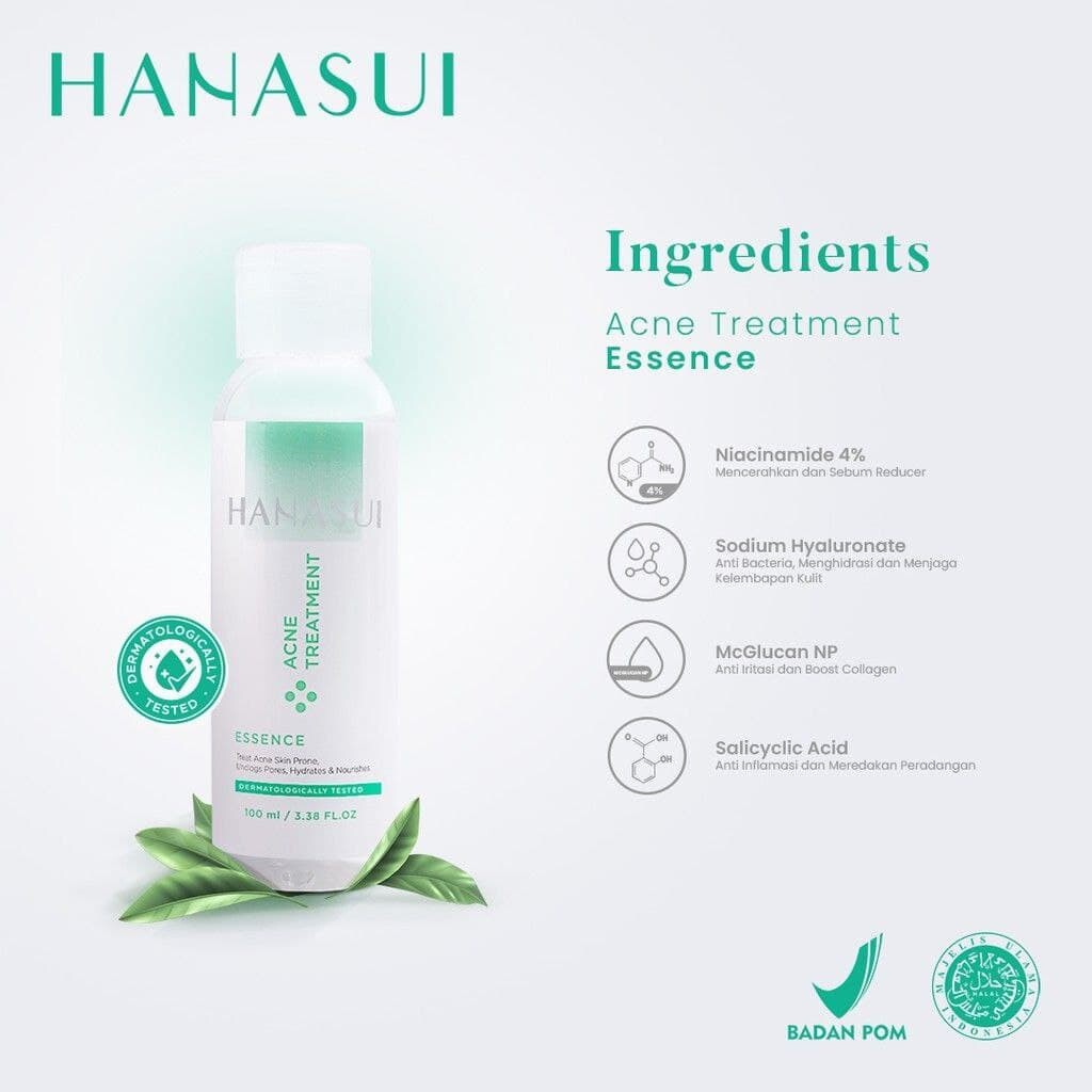 Hanasui Acne Treatment Series | Face Skincare |Day Cream - Night Cream -Essence- Cleanser - Spot Gel