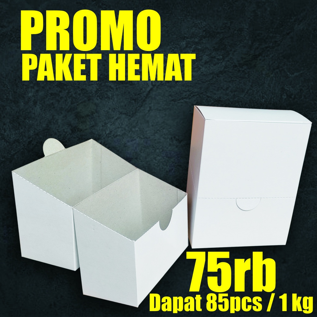 

PAKET HEMAT 1kg (85pcs) Toast Box Takeaway polos putih