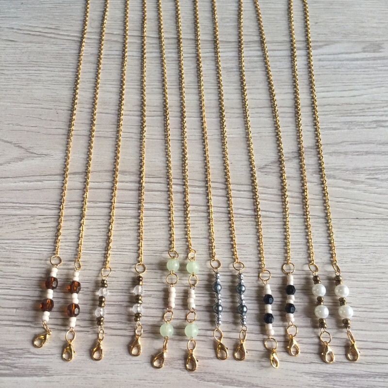 015/strap masker/kalung masker/chain masker/kalung rantai wanita gold