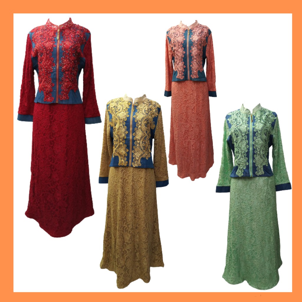 Longdres brukat import jibun1123 suh / terusan wanita casual dress fashion muslim / longdres muslim