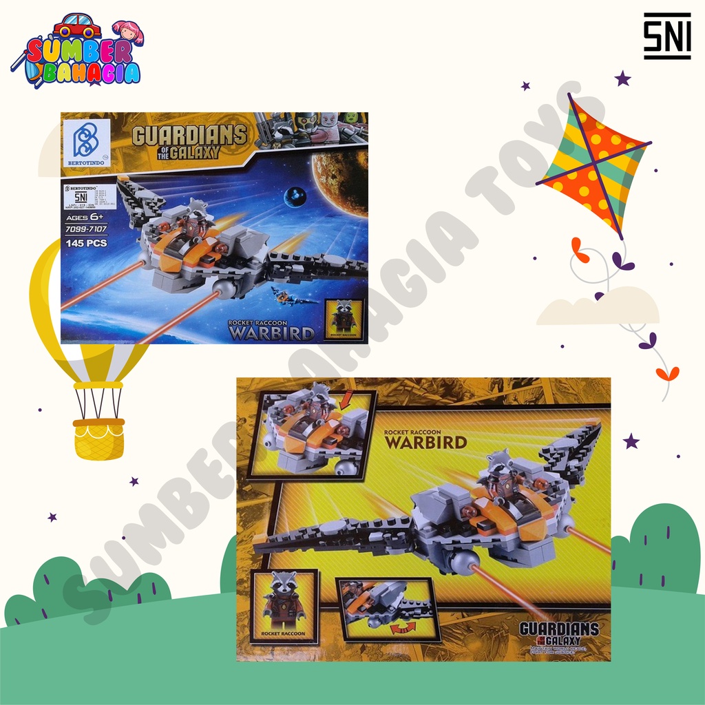 Lego decool 7107 guardian of the galaxy rocket racoon war bird
