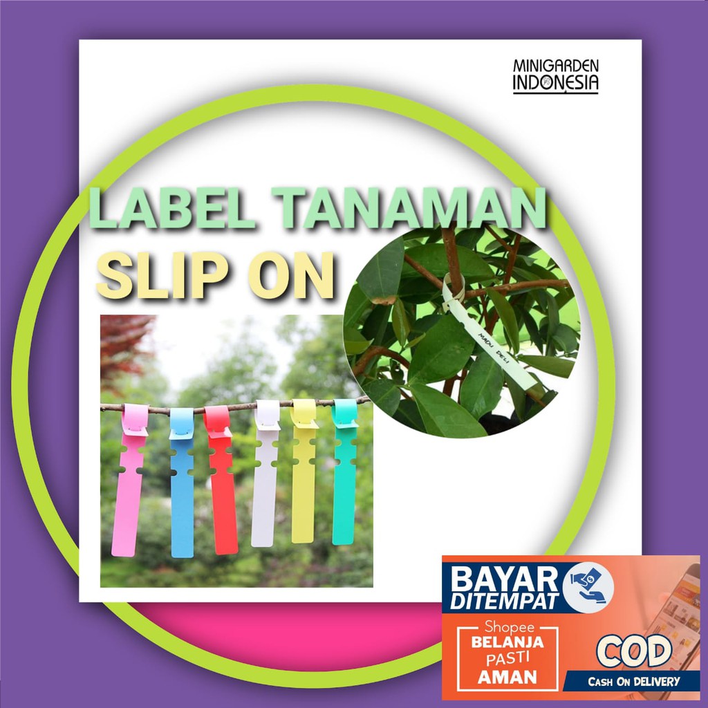 LABEL SLIP ON PENANDA BIBIT benih tanaman hidroponik pertanian perkebunan name tag plant maker