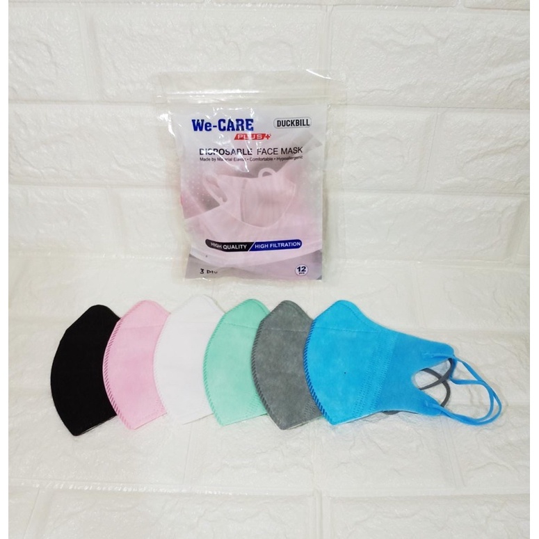 We Care Duckbill Earloop Sachet isi 12pcs Ziplock