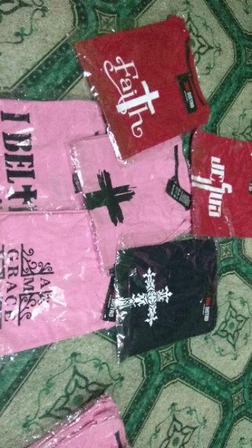 Kaos Distro Pria Rohani Salib Batik  Unisex Realpict 6 Warna S M L Xl