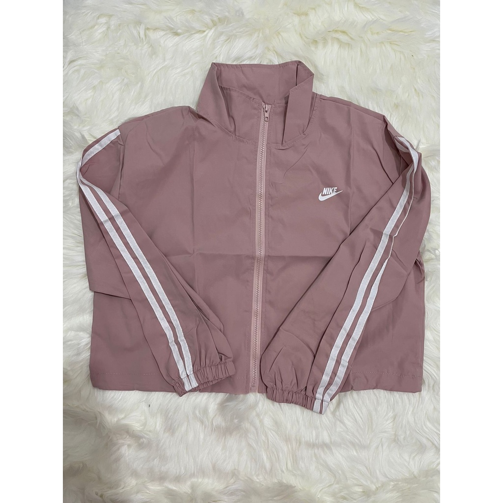 8001 Jaket IMPORT Parasut nike list tangan jaket olahraga jogging wanita jaket lari sport sauna suit wanita jumbo