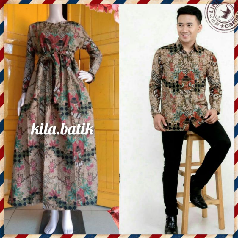 Maura Couple Sania Ruffle Batik Couple ori Ndoro jowi DNT Garansi Termurah S M L XL XXL