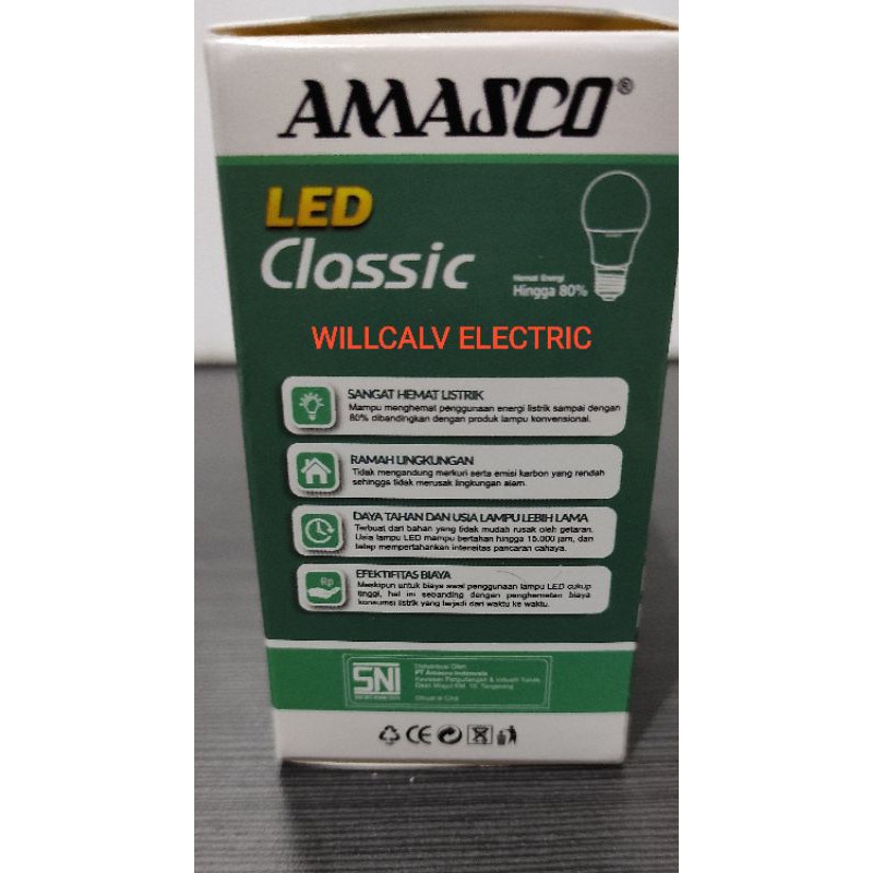 LAMPU LED AMASCO CLASSIC 3W 3WATT 3 WATT CAHAYA PUTIH