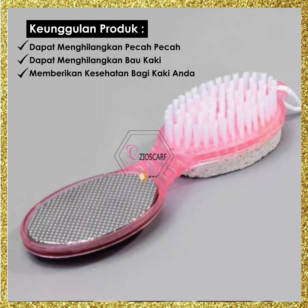 Pedicure Brush 4 in 1/ Sikat Kaki 4 In 1 Batu Apung Praktis Pedicure warna random mx1027 zio