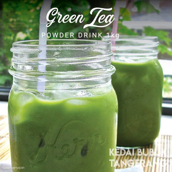 

DISKON - (BISA COD) Bubuk Minuman Rasa Green Tea Greentea Bubble drink Powder drink 1kg