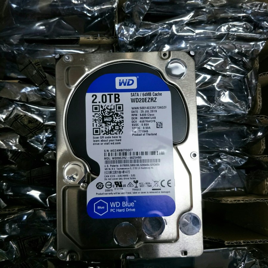 Harddisk Internal WD Blue 2TB 3.5 Inch For PC - USED dan Garansi 1 Tahun