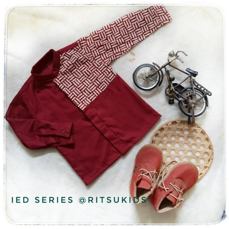 Kemko Batik anak marun tangan panjang