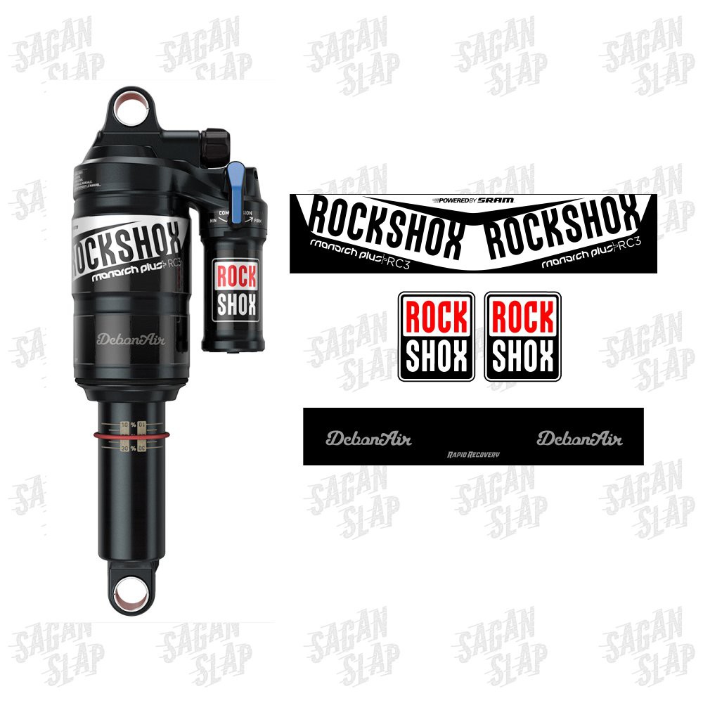 Stiker fork REAR ROCKSHOX MONARCH PLUS Sticker decal fork belakang sepeda mtb downhill