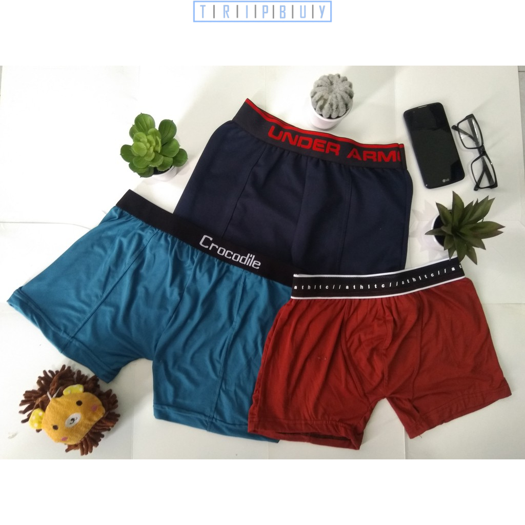 Celana Dalam Underwear Sempak Boxer Pria Sexy Polos Dalaman Laki laki Dewasa Premium By Tripbuy.101