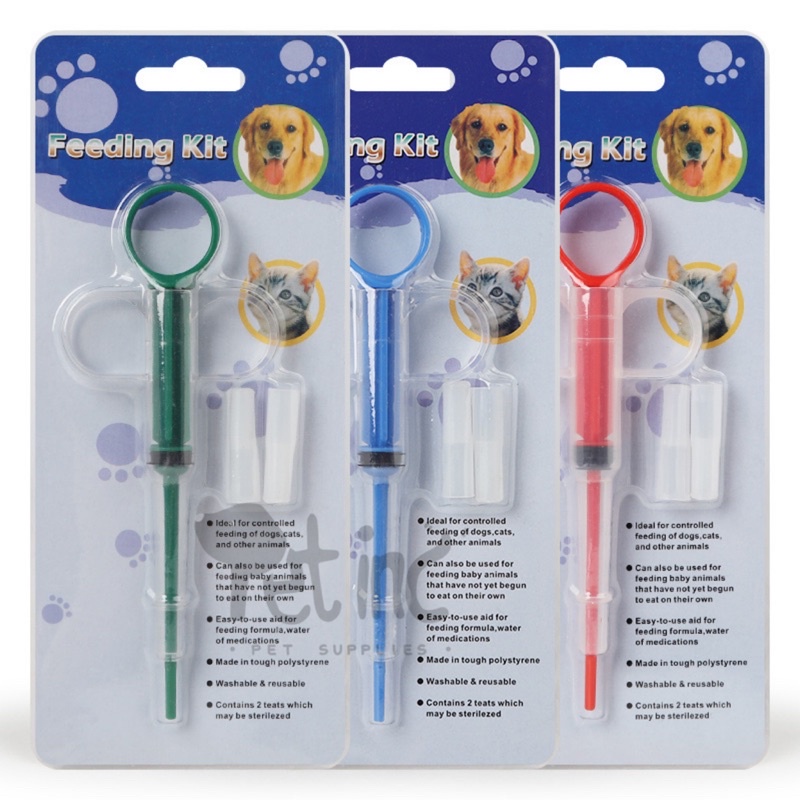 Pet medicine (pil or liquid)  feeding kit random color