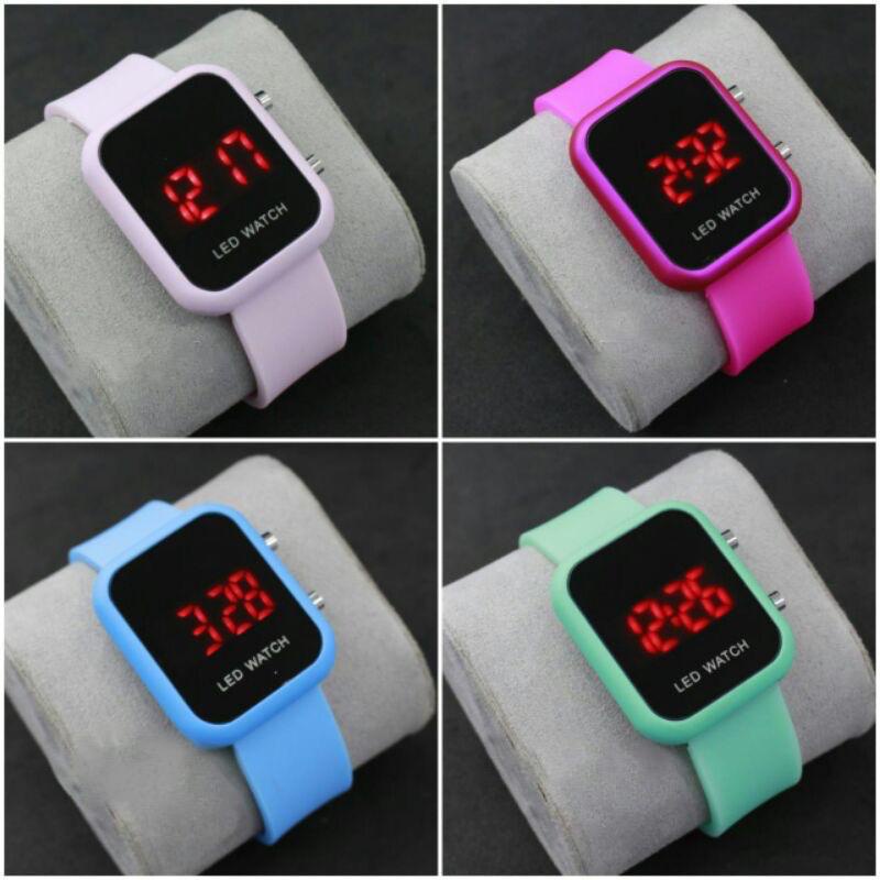 BAJ JAM TANGAN WANITA PRIA DIGITAL RUBBER LED WATCH GROSIR ORIGINAL HIGH QUALITY JF087