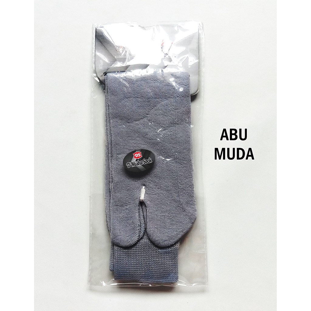 Kaos Kaki Jempol Muslimah Polos Banyak Warna-Abu Muda