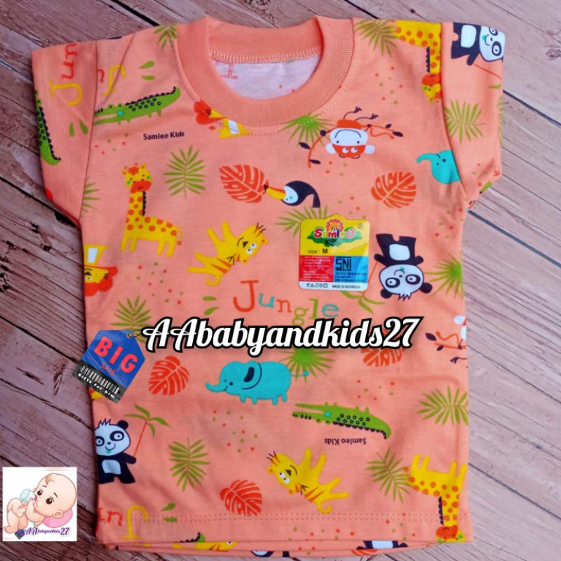 PRODUK TERBARU!!!SAMLEO 3PC Kaos Oblong Bayi Ukuran M L XL SNI HIGHT QUALITY