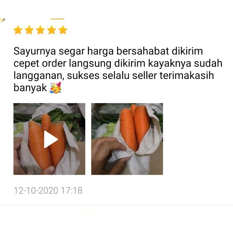 KIRIM INSTAN Wortel Sayur Express