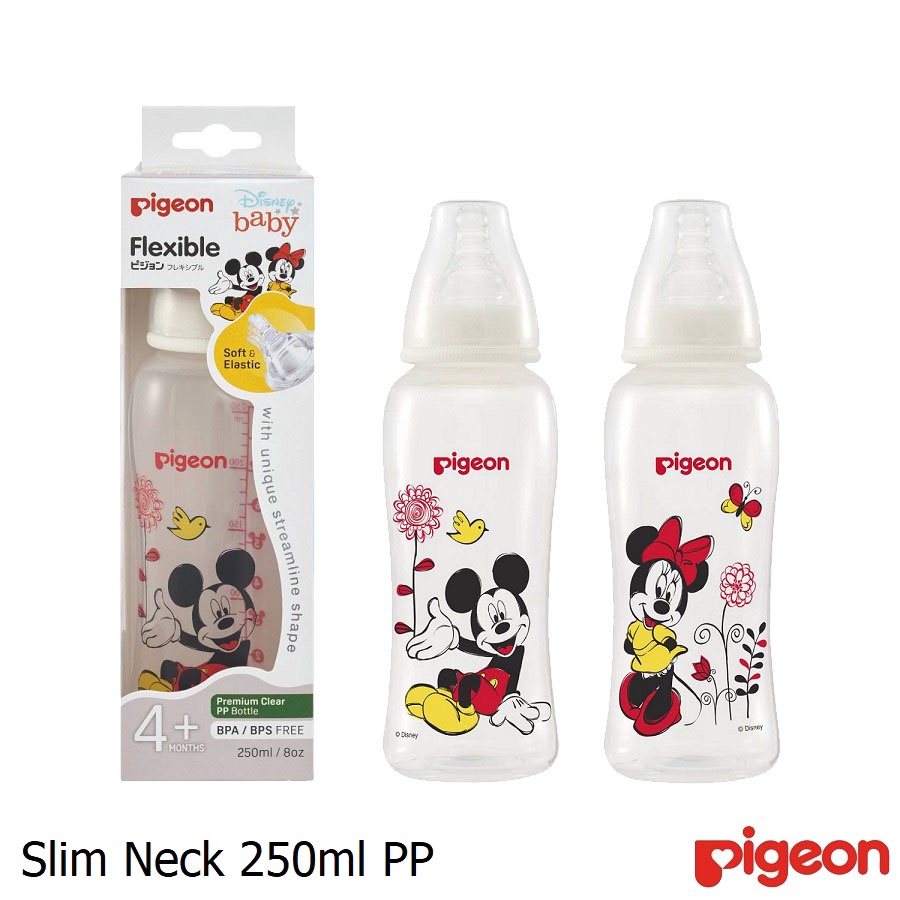 Pigeon Botol Susu Disney Baby Flexible Standard Neck 150 ml 250 ml, 0+ bulan,4+ bulan