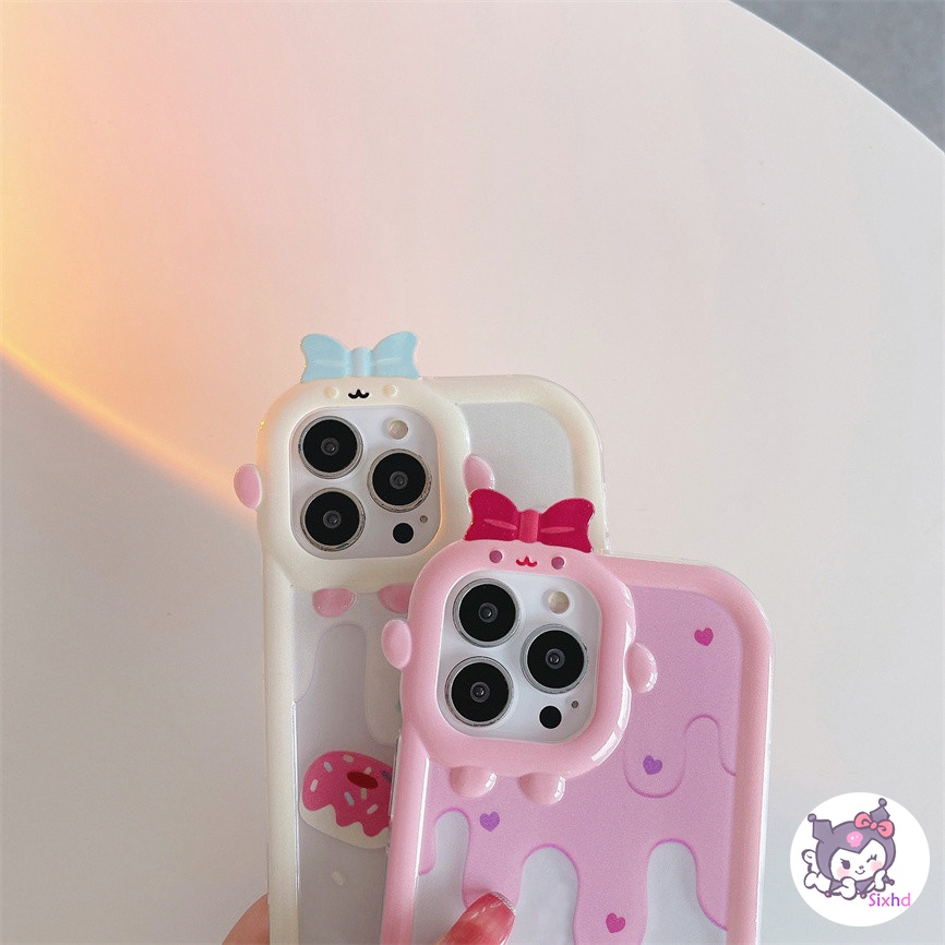 Compatible For iPhone 14 13 12 11 Pro Max SE 2020 X Xr Xs Max 8 7 Plus Cute Cake Phone Case Anti-drop TPU Soft Protective Cover