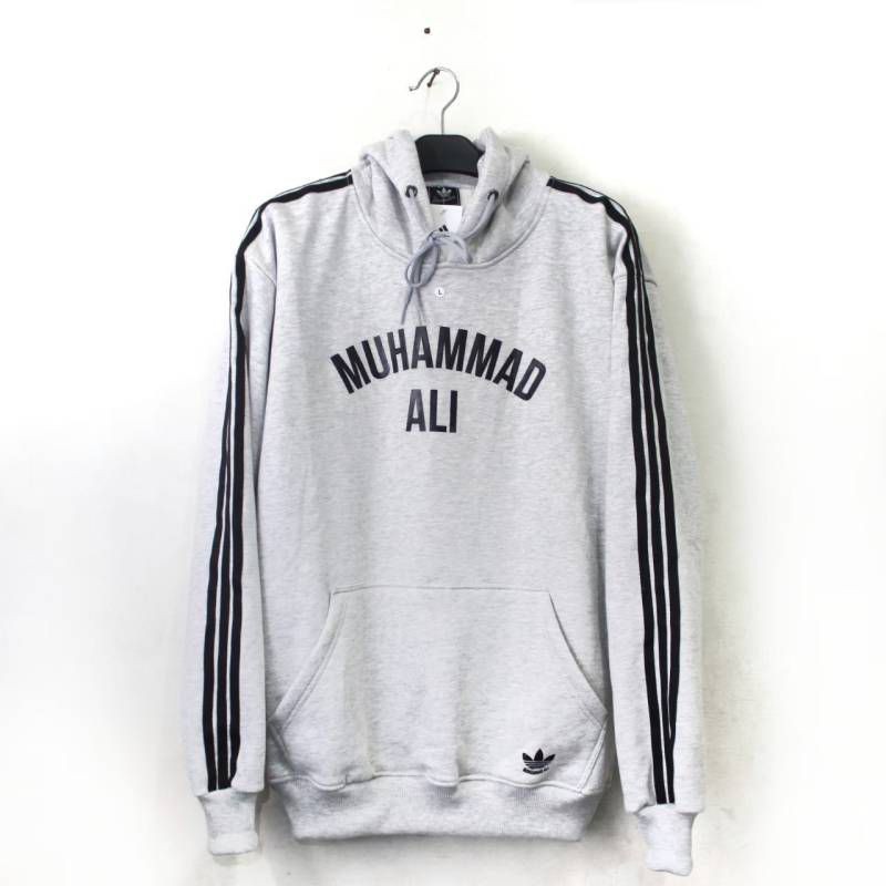 jaket sweater pria / wanita Adidas hitam putih