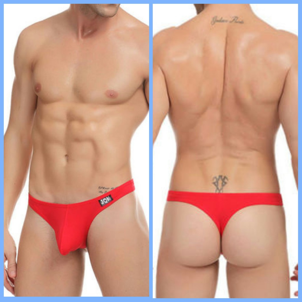 Celana Dalam Pria Gstring Size L Merah Seksi Unik Halus Licin