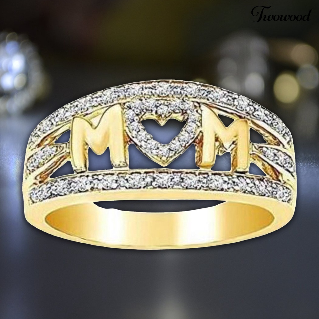 Cincin Berlian Imitasi Bahan Alloy Stainless Untuk Wanita