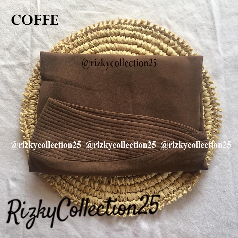 TERMURAH!! KHIMAR AWLIYA COLLECTION / SABRINA LASER ORI AWLIYA/ KHIMAR JILBAB ORI AWLIYA 2LAYER OVAL-Coffe