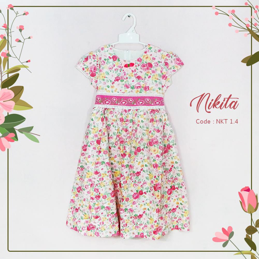 BAJU ANAK CEWEK MODEL BARU NIKITA #3 DRESS ANAK PEREMPUAN READY