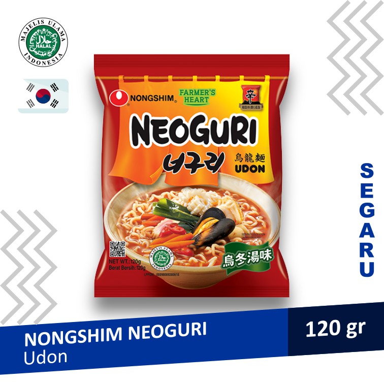 Nongshim Neoguri Udon Mie Instant Korea Halal MUI